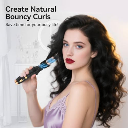 Side profile of Marske cordless hair curler with ceramic barrel