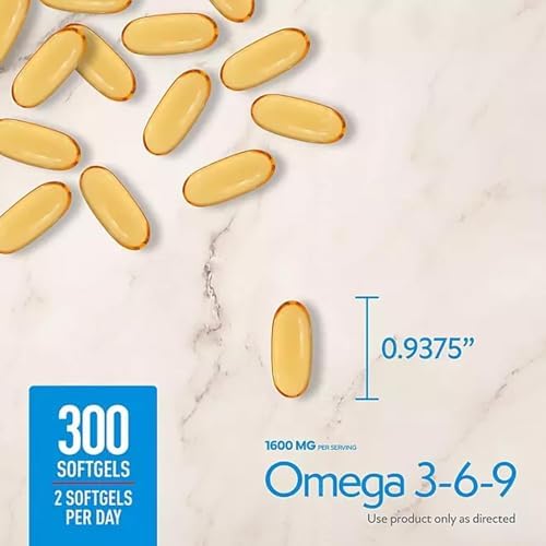 Presca Omega 3-6-9 Dietary Supplement bottle side profile