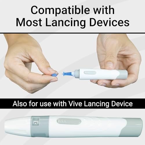 Side profile of Vive Precision 300 count box illustrating the easy twist removal mechanism for safe disposal