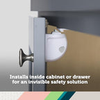 Using alignment template for cabinet safety lock setup