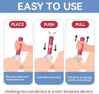 Portable first aid emergency airway clearance tool inside red bag