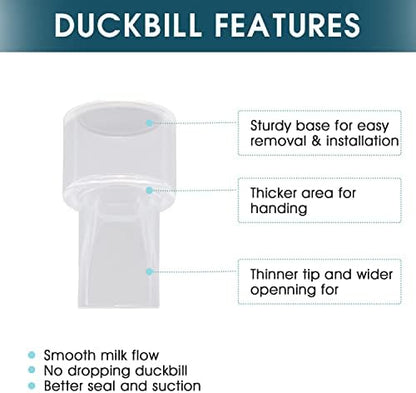 Reinforced duckbill valve replacement accessory for maintaining pump suction.