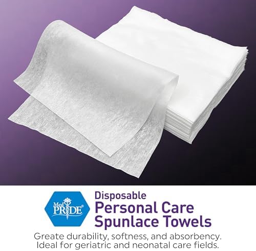 Med Pride dry washcloths stack showing texture and softness
