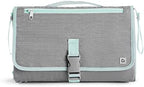 Close-up view of the Munchkin travel kit detailing the integrated growth chart design on the inner fabric.