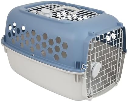 Side profile showing ventilation slots on the durable pet transport cage