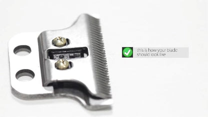 Detailed view of zero-overlap capable trimmer blade