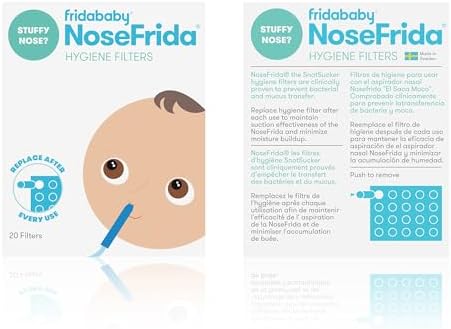 Frida Baby Nasal Aspirator Original 20 NoseFrida Filter Refills, Replacement Filters, Hygiene Filters for NoseFrida The Snotsucker, BPA Free, Latex Free - Image 4