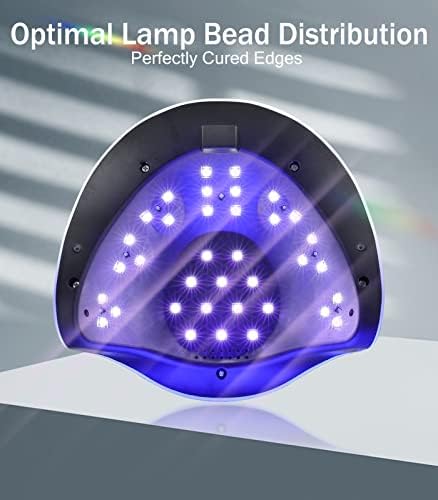 Easkep UV nail lamp showing interior LED bead layout