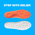 Bottom view of the 4D Steppers highlighting the shock absorbing heel pad.