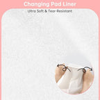 Ajrwiiy washable changing pad liner showing soft cotton fabric texture