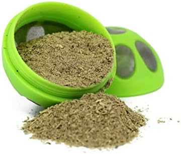 Open view of the patented Kavafied mesh ball showcasing the secure loading chamber for powder