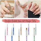 Professional nail art design created with Aibee brushes