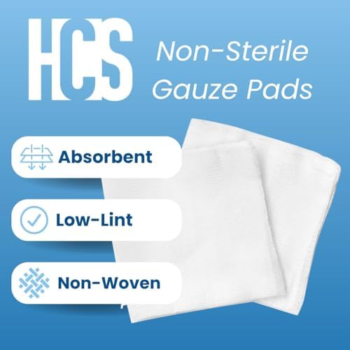 Close up view of a four ply non woven gauze sponge highlighting the lint resistant textured material