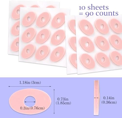 Package of ninety white foam foot pads for corn and callus treatment.