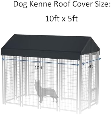 Waterproof dog run cover shielding pet enclosure from outdoor rain