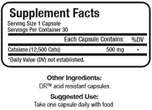Script Essentials Suzy Cohen Catalase Supplement capsule dosage details