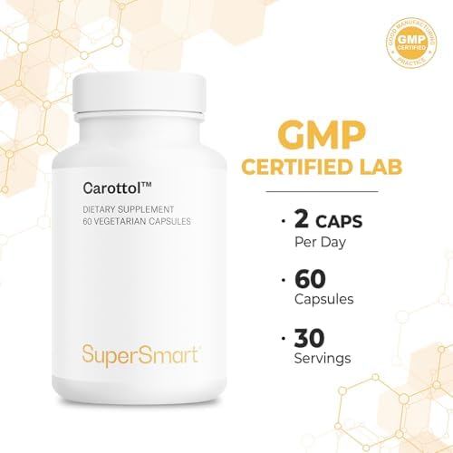 Close up of Supersmart Carottol bottle design and branding