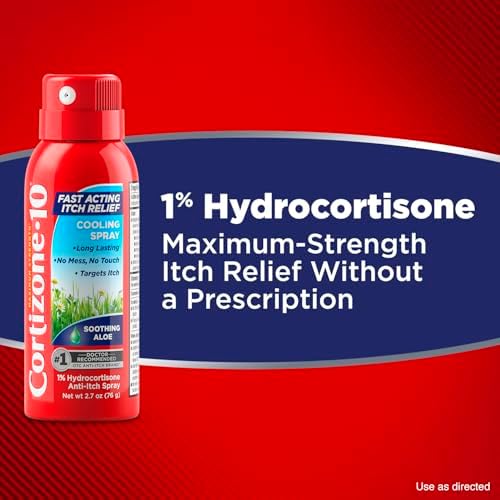 No-touch applicator nozzle of Cortizone 10 maximum strength spray for easy skin application.