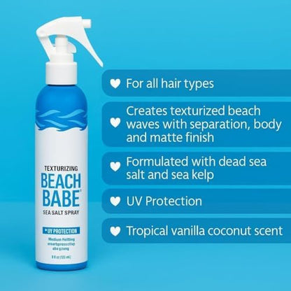 Not Your Mother's Beach Babe Sea Salt Spray side view showing ingredients