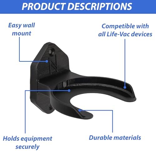 Close up of NexisN durable plastic wall mount for safety devices