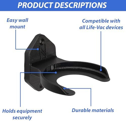 Close up of NexisN durable plastic wall mount for safety devices