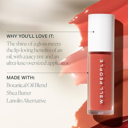 Well People Lush Lip Tinted Oil, Moisturizing Lip Oil For Nourishing & Conditioning Lips, Adds Sheer Color, Vegan & Cruelty-free, Soft Peony - Image 5