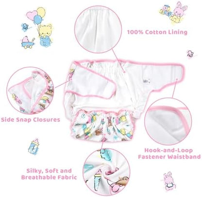 Littleforbig Baby Cuties pattern detail on adult diaper wrap