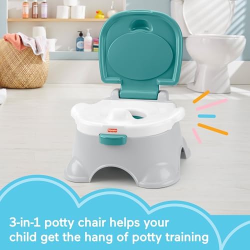 Fisher-Price potty chair with lid closed as step stool