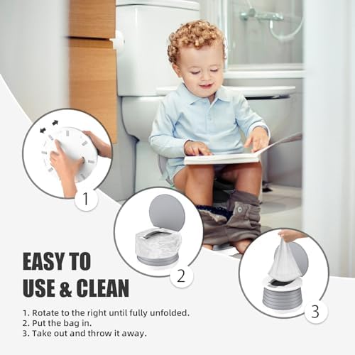 Visator emergency potty showing bag installation