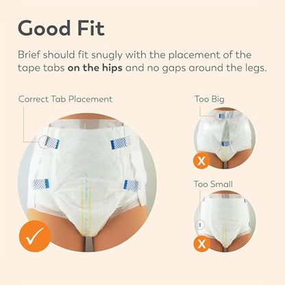 Tranquility premium disposable briefs medium 96 count back view