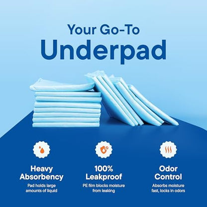 Bulk stack of fifty count extra large disposable protective bed pads