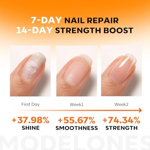 Modelones clear nail hardener application demonstration