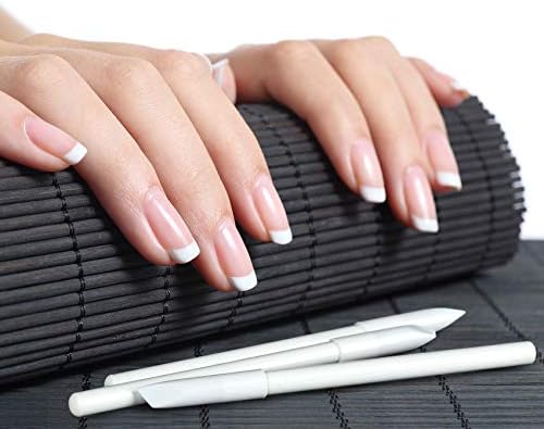 PAGOW nail art decoration tool demonstrating the dual function of whitening and cuticle grooming.