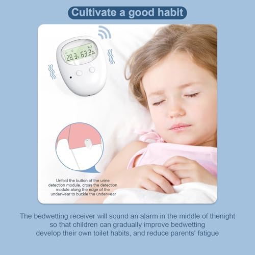 Vessena bedwetting alarm system with vibration and sound alert settings