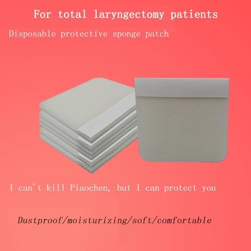White breathable sponge stickers for tracheostomy care application.