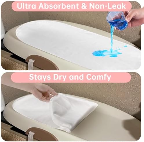 Ajrwiiy 3 pack waterproof changing table mats folded layout