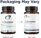 Designs For Health L-Glutamine dietary supplement capsule count display