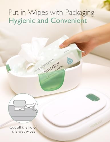Modern nursery setup featuring Momcozy baby wipe warmer