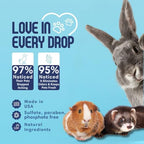Scrubby Tails premium USA imported rabbit and ferret grooming wash packaging representation.