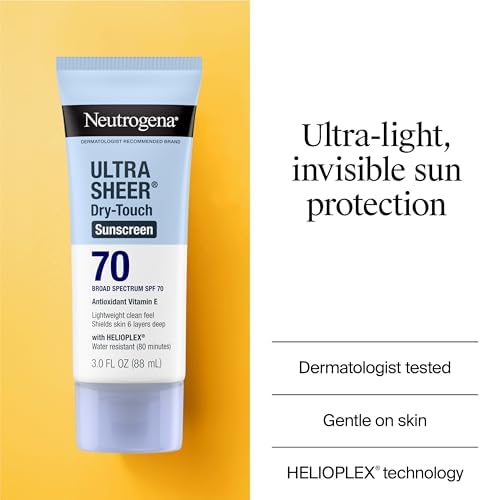 Neutrogena oil-free travel size sunscreen absorbs quickly without greasy residue