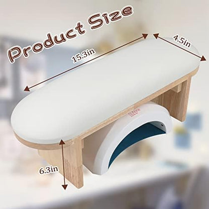 Angnya manicure hand rest cushion over a professional nail lamp