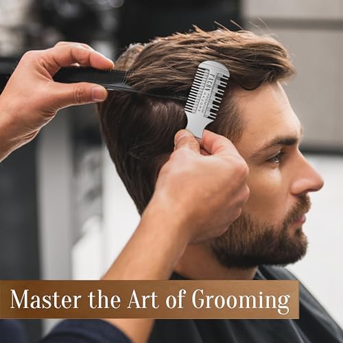 Close up view of Facon professional hair cutting razor comb
