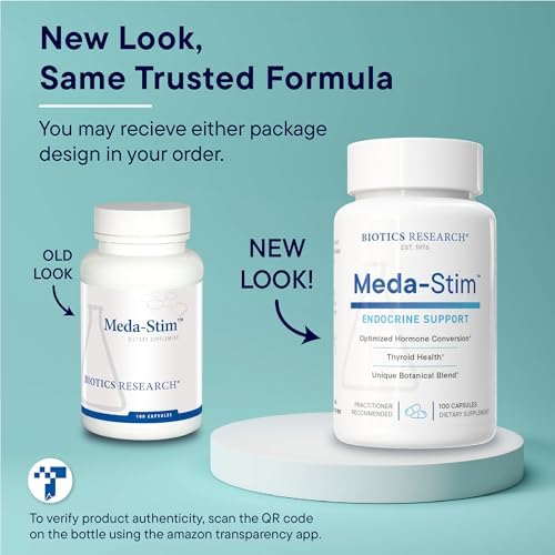 Biotics Research Meda Stim bottle front view showing thyroid support benefits