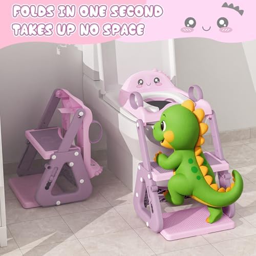 Toddler step stool function being utilized independently near a wash basin area