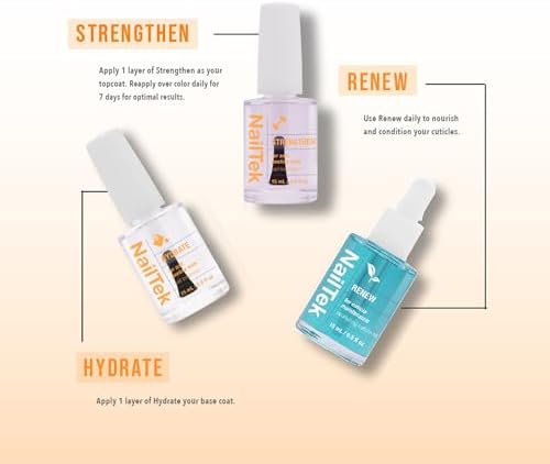 Nail Tek three piece nail care system laid out flat
