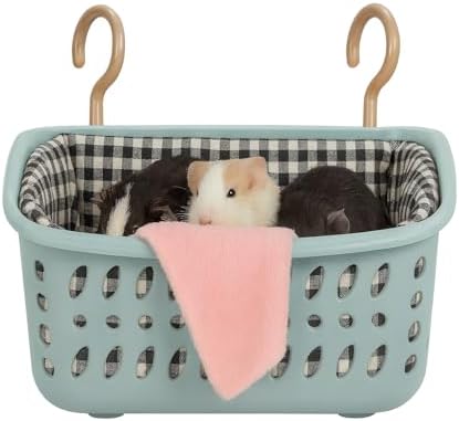 JWShang chew proof rat hanging basket bed with removable checkered cotton mat