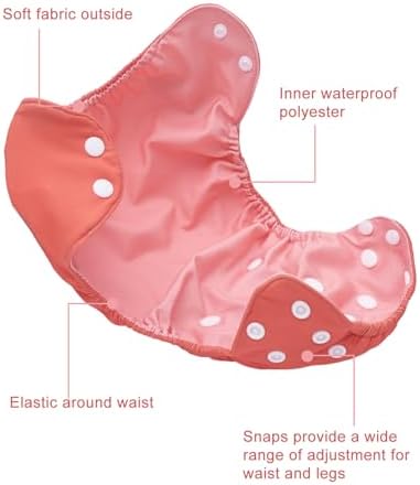 Babygoal reusable cloth diaper cover showing adjustable snap buttons