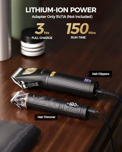 GLAKER zero gap T blade trimmer close up highlighting the precision cutting edge