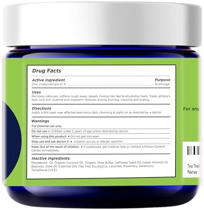 Two pack of Foot Cure tea tree balm jars for dry cracked feet relief