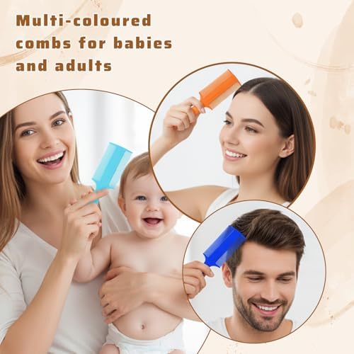 Yolev dandruff removal comb being used for newborn baby scalp care.